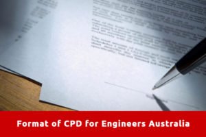 Format of CPD for Engineers Australia